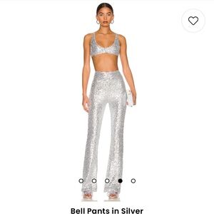 Only Hearts Bell Pants and Shine On Bra in Silver